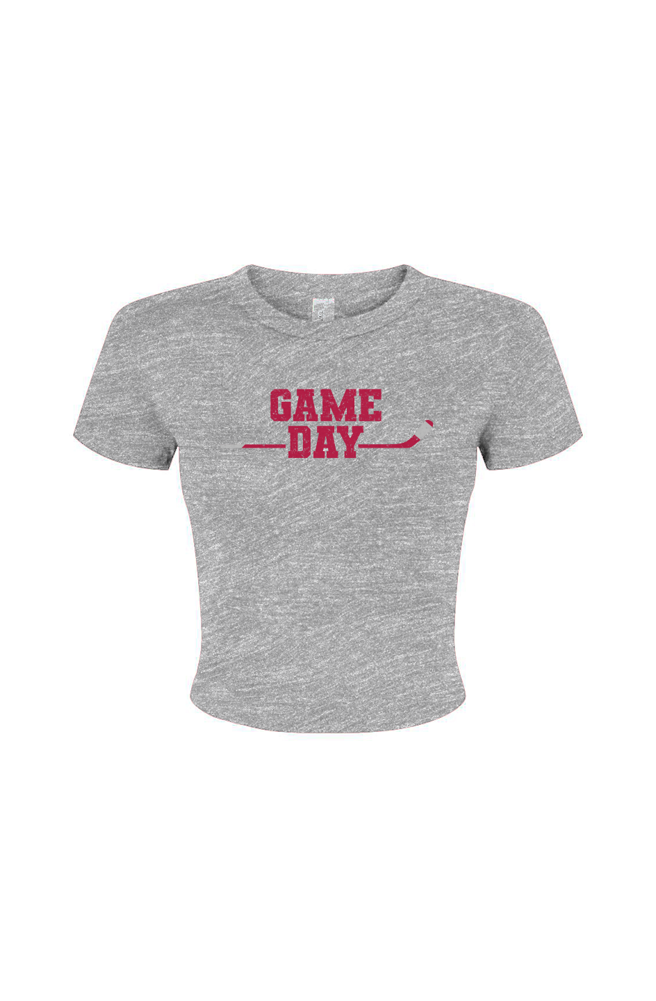 Barn Babe Game Day Baby Tee Grey | Barn Garb Hockey Threads