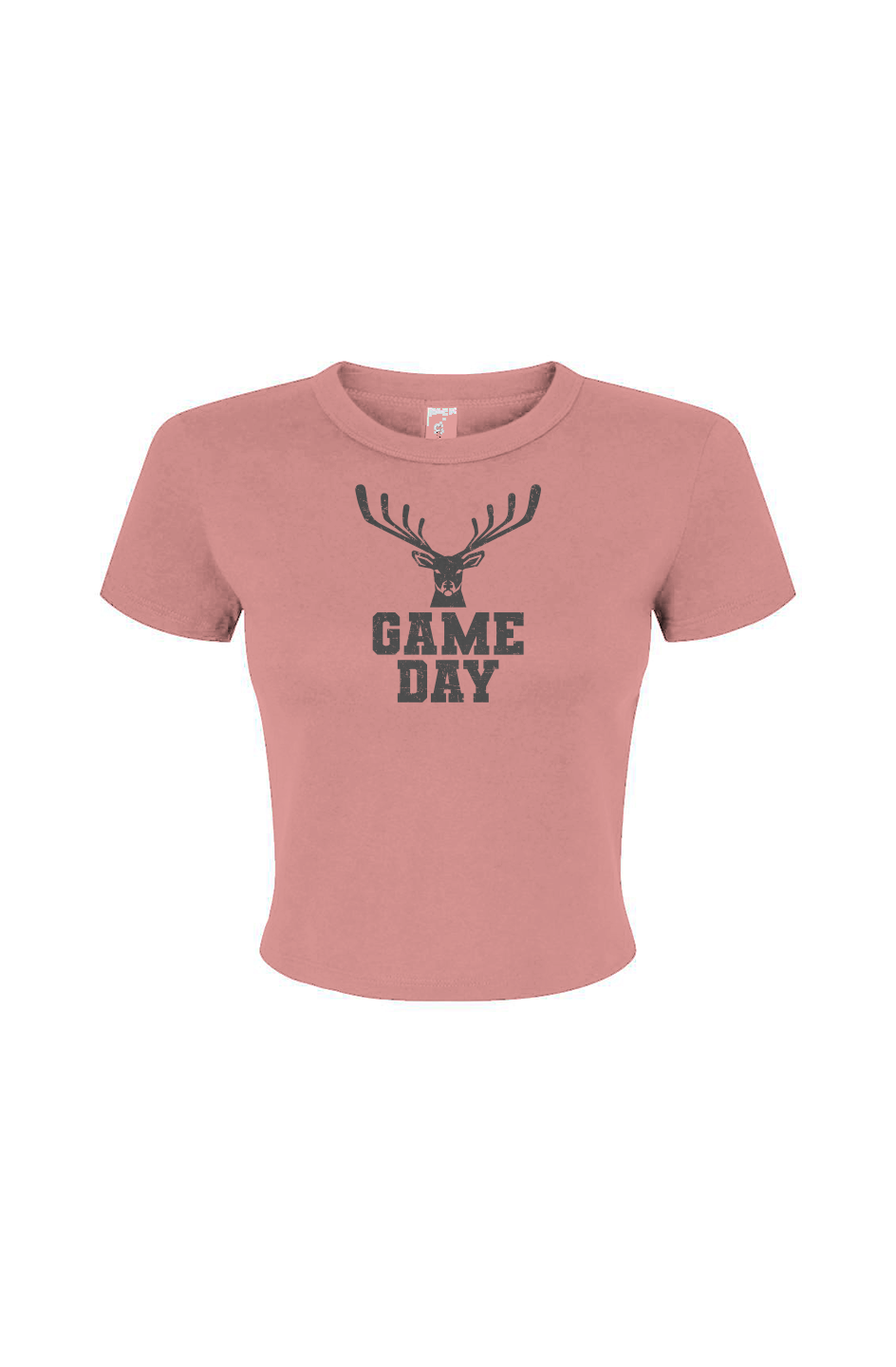 Barn Babe Game Day Buck Baby Tee Pink | Barn Garb Hockey Threads