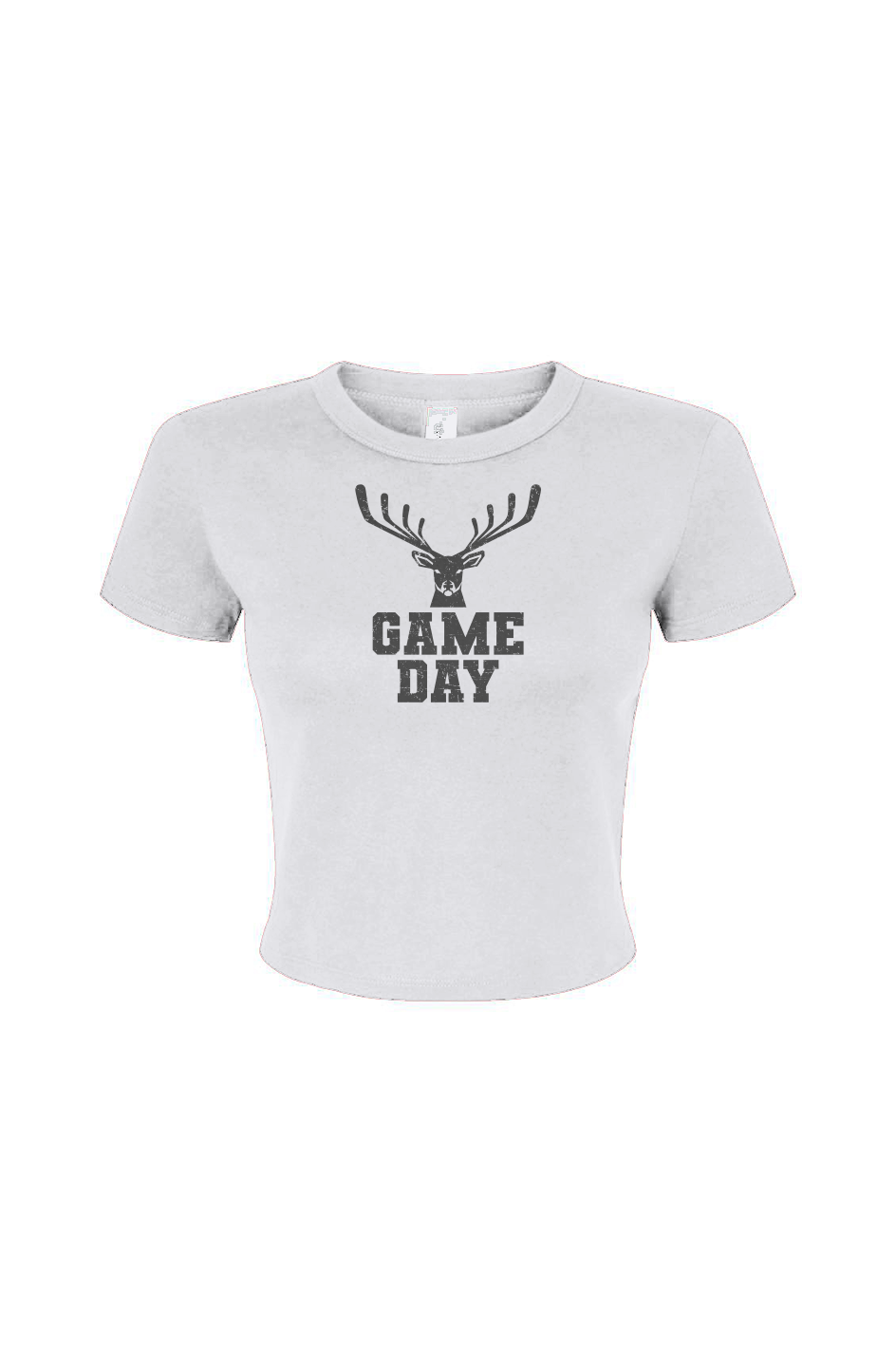 Barn Babe Game Day Buck Baby Tee White | Barn Garb Hockey Threads