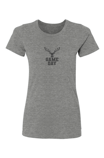 Barn Babe Game Day Buck Tee Grey | Barn Garb Hockey Threads