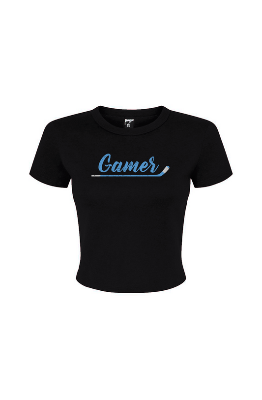 Barn Babe Gamer Baby Tee Black | Barn Garb Hockey Threads