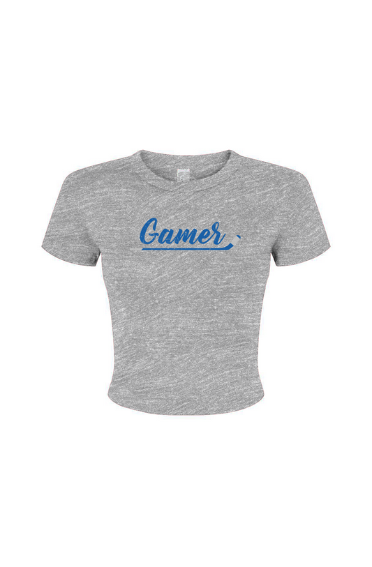 Barn Babe Gamer Baby Tee Grey | Barn Garb Hockey Threads