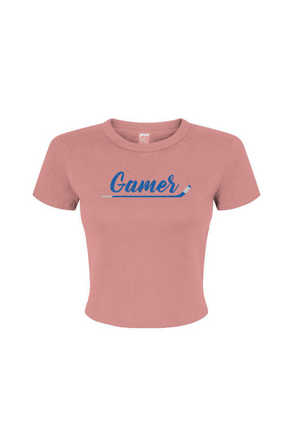 Barn Babe Gamer Baby Tee Pink | Barn Garb Hockey Threads