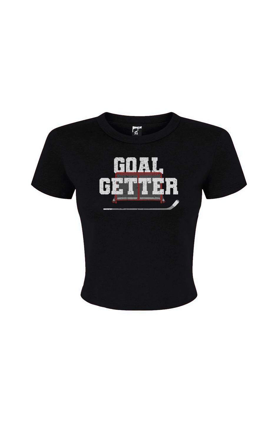 Barn Babe Goal Getter Baby Tee Black | Barn Garb Hockey Threads