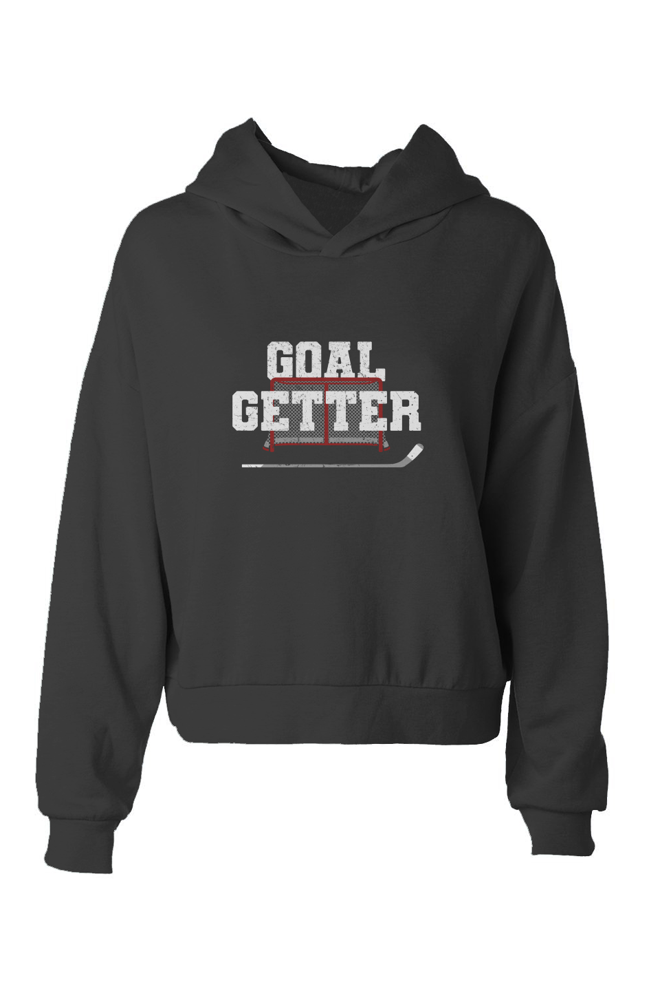 Barn Babe Goal Getter Hip-Height Hoodie Black | Barn Garb Hockey Threads