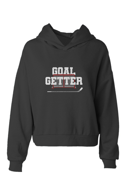Barn Babe Goal Getter Hip-Height Hoodie Black | Barn Garb Hockey Threads