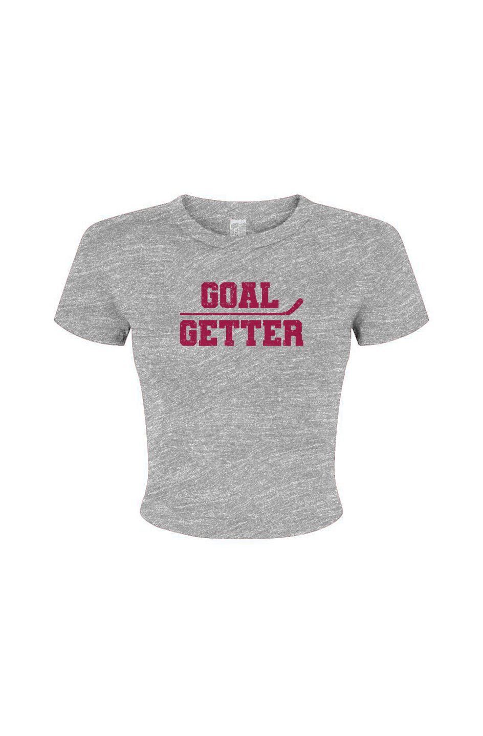 Barn Babe Goal Getter Stick Baby Tee Grey | Barn Garb Hockey Threads