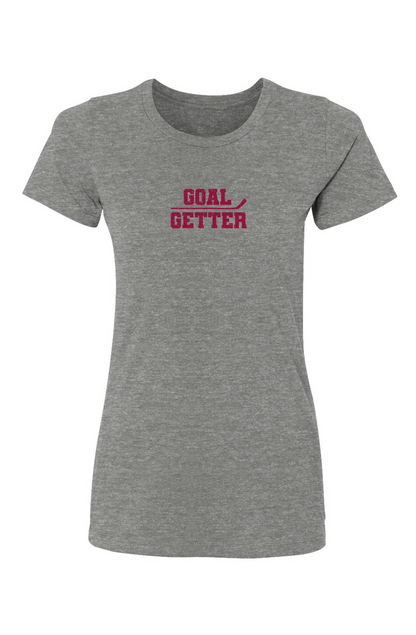 Barn Babe Goal Getter Stick Tee Grey | Barn Garb Hockey Threads