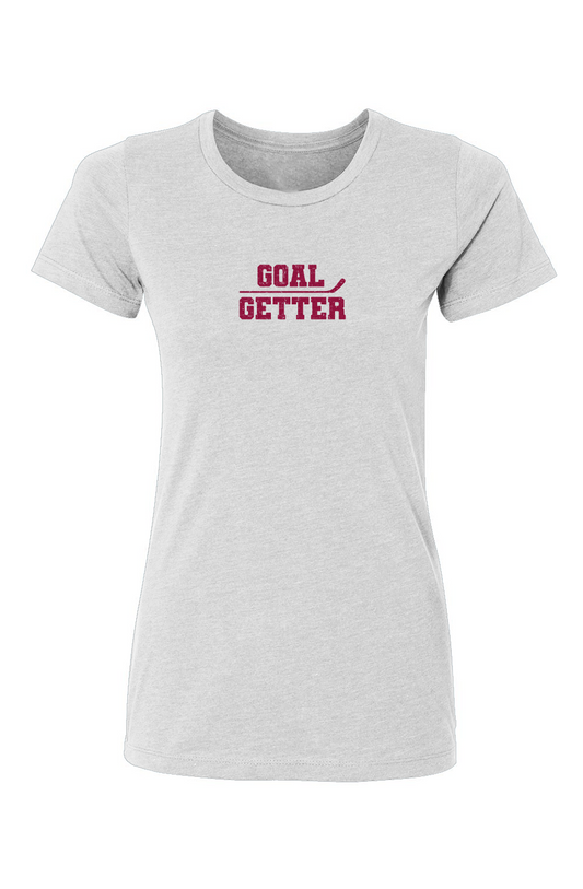 Barn Babe Goal Getter Stick Tee White | Barn Garb Hockey Threads
