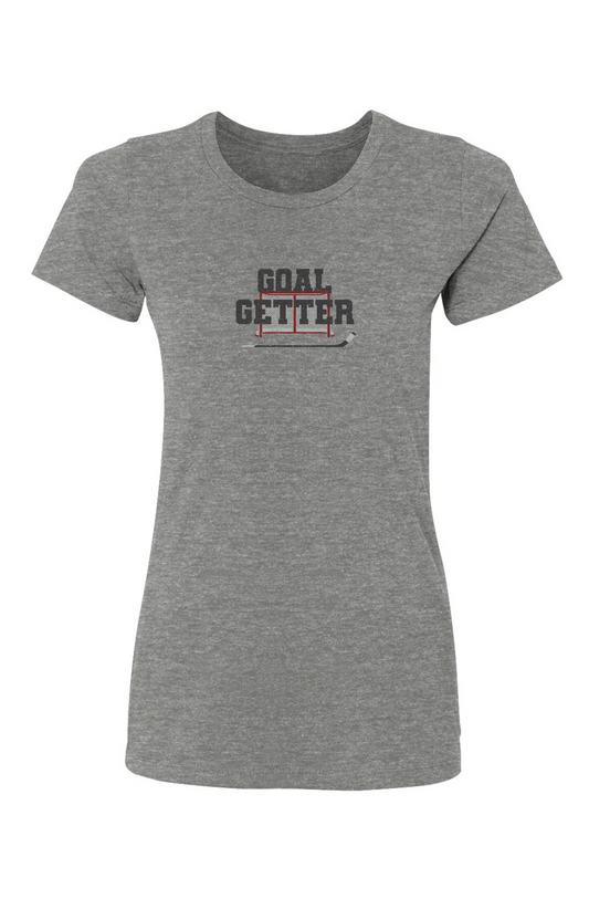Barn Babe Goal Getter Tee Grey | Barn Garb Hockey Threads