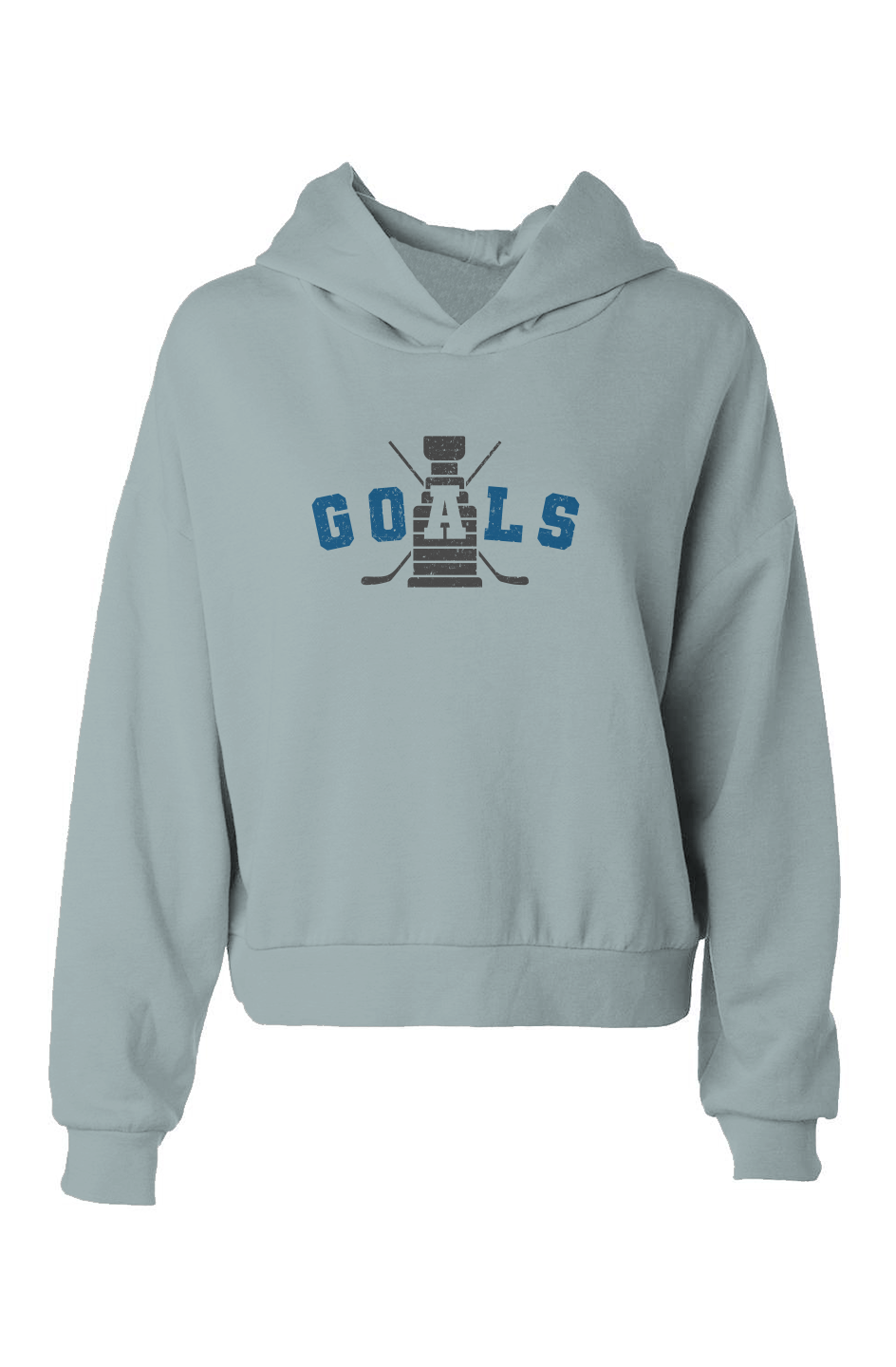 Barn Babe Goals Crossed Sticks Hip-Height Hoodie Sage | Barn Garb Hockey Threads