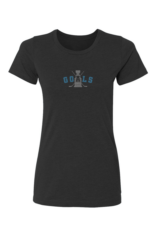 Barn Babe Goals Crossed Sticks Tee Black | Barn Garb Hockey Threads