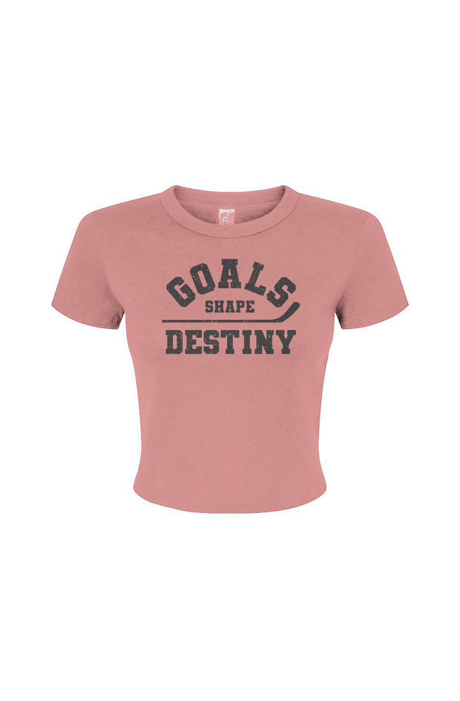 Barn Babe Goals Shape Destiny Baby Tee Pink | Barn Garb Hockey Threads