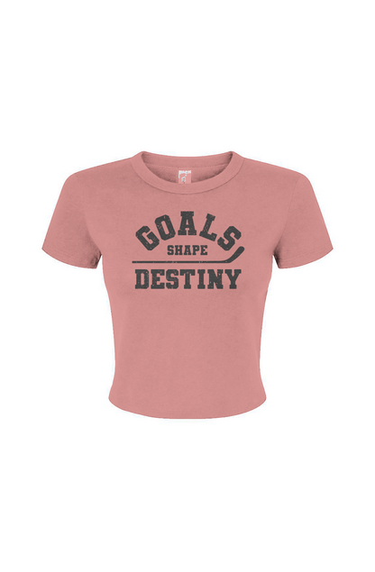 Barn Babe Goals Shape Destiny Baby Tee Pink | Barn Garb Hockey Threads
