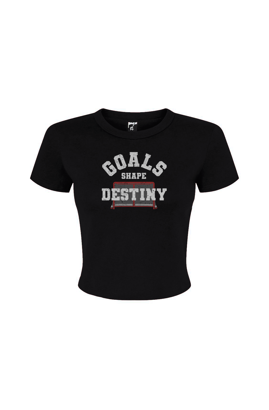 Barn Babe Goals Shape Destiny Net Baby Tee Black | Barn Garb Hockey Threads