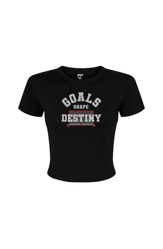 Barn Babe Goals Shape Destiny Net Baby Tee Black | Barn Garb Hockey Threads