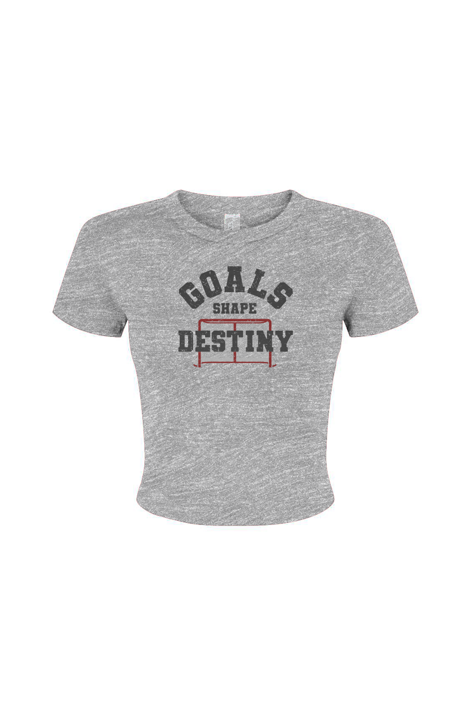 Barn Babe Goals Shape Destiny Net Baby Tee Grey | Barn Garb Hockey Threads