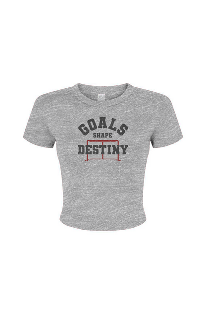 Barn Babe Goals Shape Destiny Net Baby Tee Grey | Barn Garb Hockey Threads