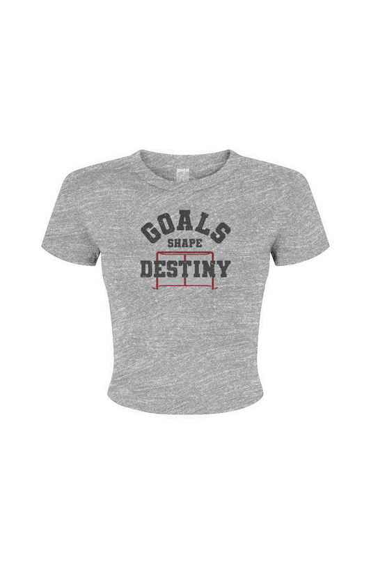 Barn Babe Goals Shape Destiny Net Baby Tee Grey | Barn Garb Hockey Threads