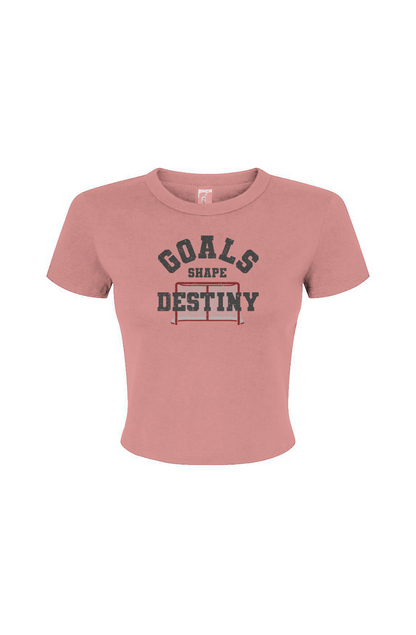Barn Babe Goals Shape Destiny Net Baby Tee Pink | Barn Garb Hockey Threads