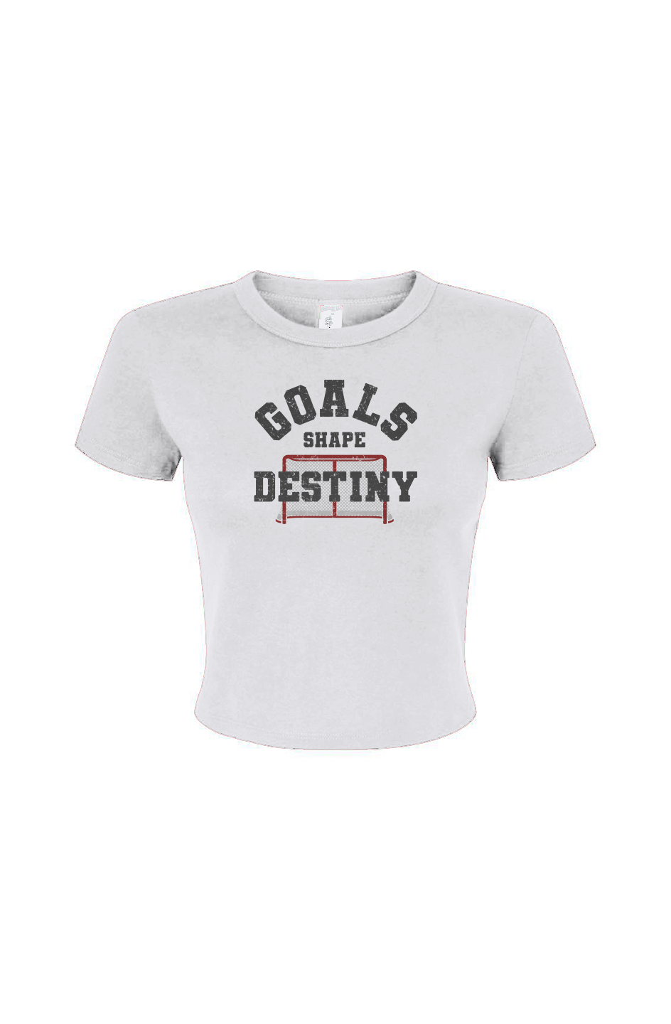 Barn Babe Goals Shape Destiny Net Baby Tee White | Barn Garb Hockey Threads