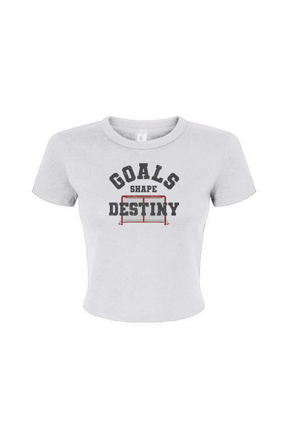 Barn Babe Goals Shape Destiny Net Baby Tee White | Barn Garb Hockey Threads