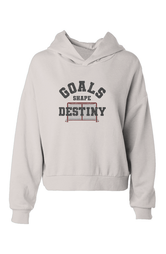 Barn Babe Goals Shape Destiny Net Hip-Height Hoodie Bone | Barn Garb Hockey Threads