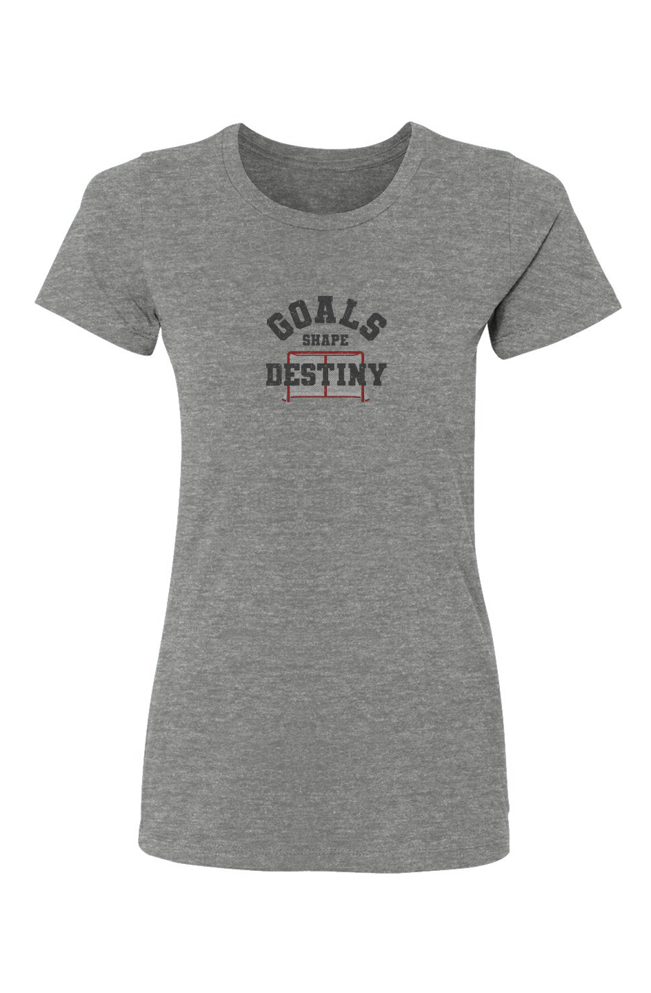Barn Babe Goals Shape Destiny Net Tee Grey | Barn Garb Hockey Threads