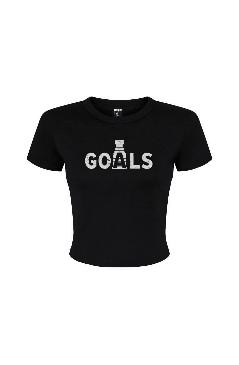 Barn Babe Goals Stanley Cup Baby Tee Black | Barn Garb Hockey Threads