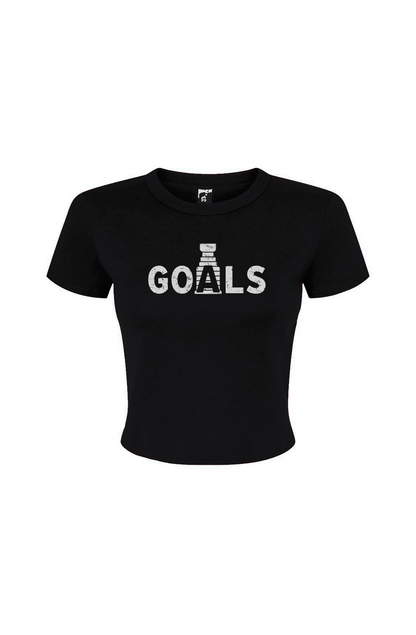 Barn Babe Goals Stanley Cup Baby Tee Black | Barn Garb Hockey Threads