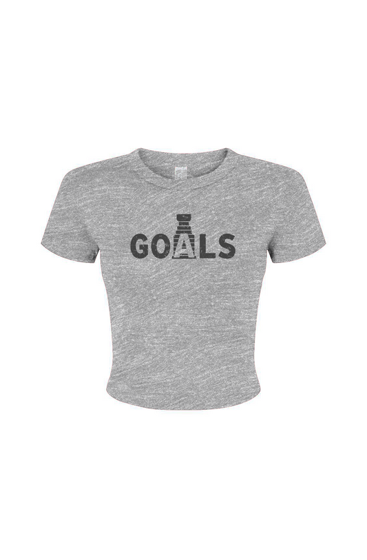 Barn Babe Goals Stanley Cup Baby Tee Grey | Barn Garb Hockey Threads