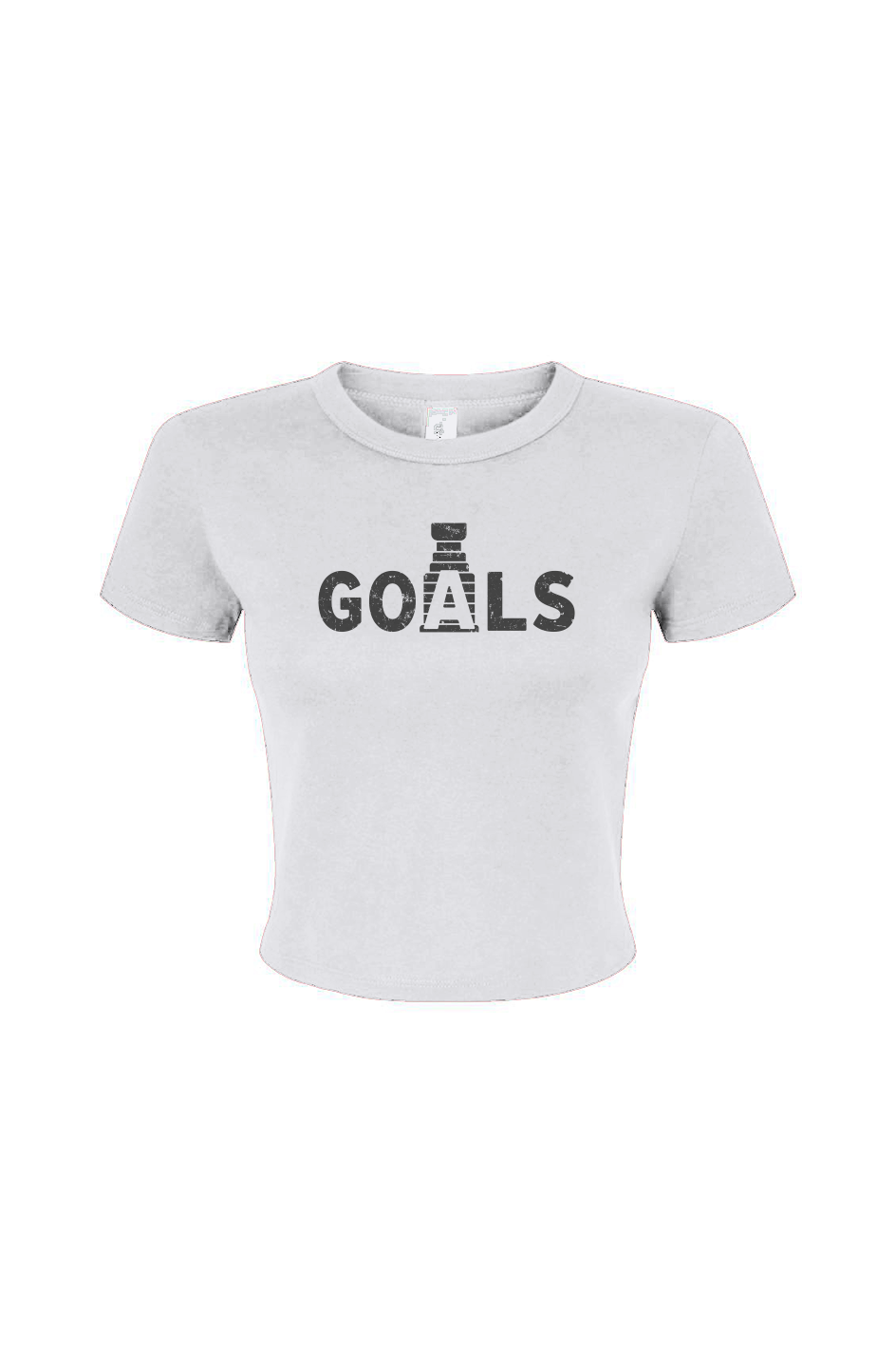 Barn Babe Goals Stanley Cup Baby Tee White | Barn Garb Hockey Threads