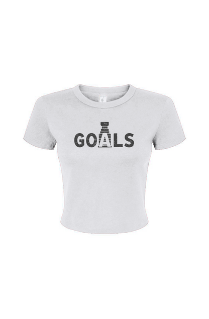 Barn Babe Goals Stanley Cup Baby Tee White | Barn Garb Hockey Threads