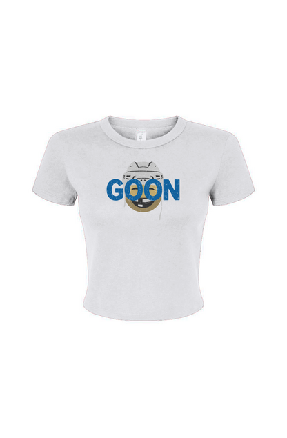 Barn Babe Goon Baby Tee White | Barn Garb Hockey Threads