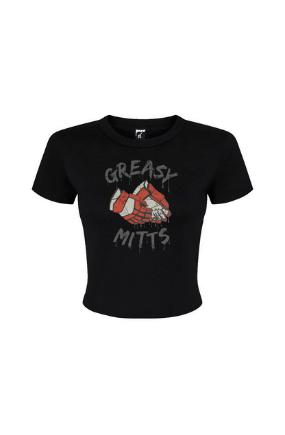 Barn Babe Greasy Mitts Baby Tee Black | Barn Garb Hockey Threads