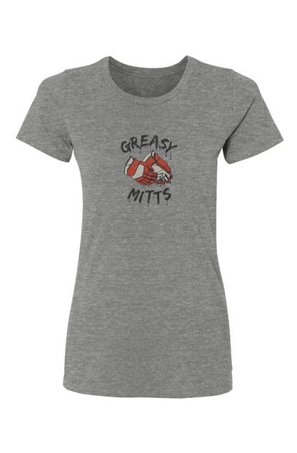 Barn Babe Greasy Mitts Tee Grey | Barn Garb Hockey Threads