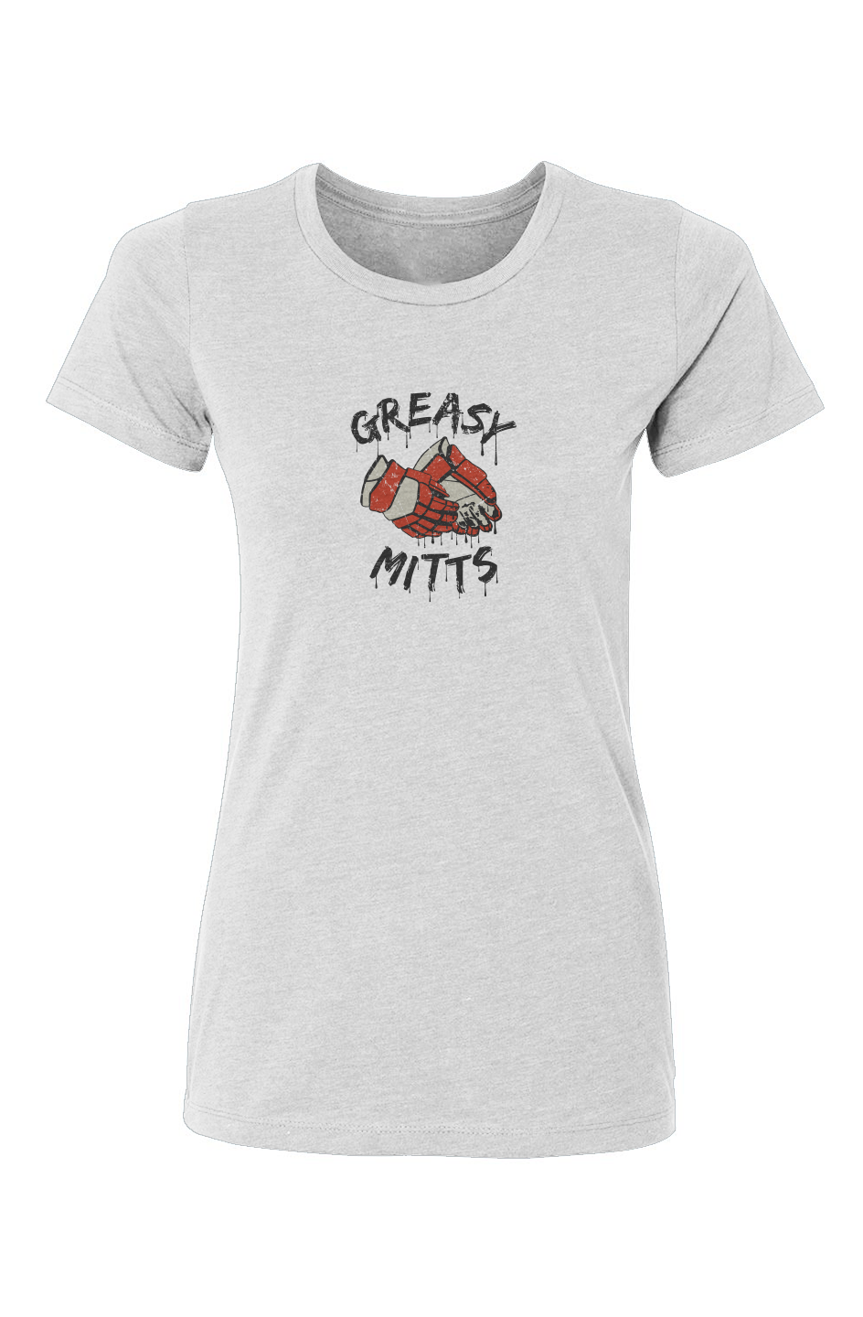 Barn Babe Greasy Mitts Tee White | Barn Garb Hockey Threads