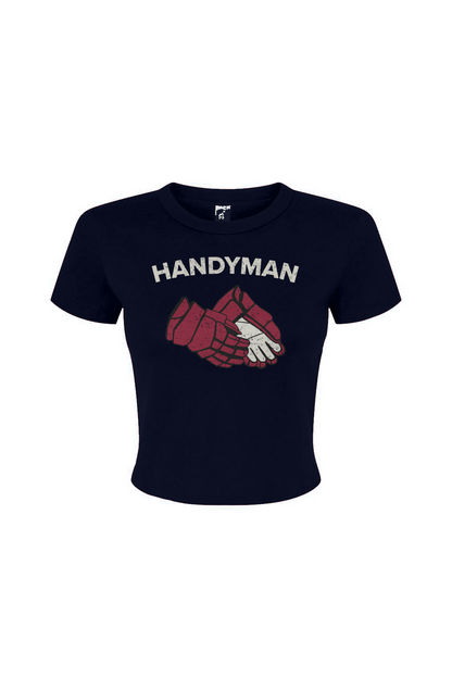 Barn Babe Handyman Baby Tee Navy Blue | Barn Garb Hockey Threads