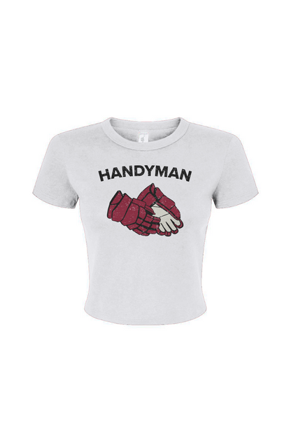 Barn Babe Handyman Baby Tee White | Barn Garb Hockey Threads