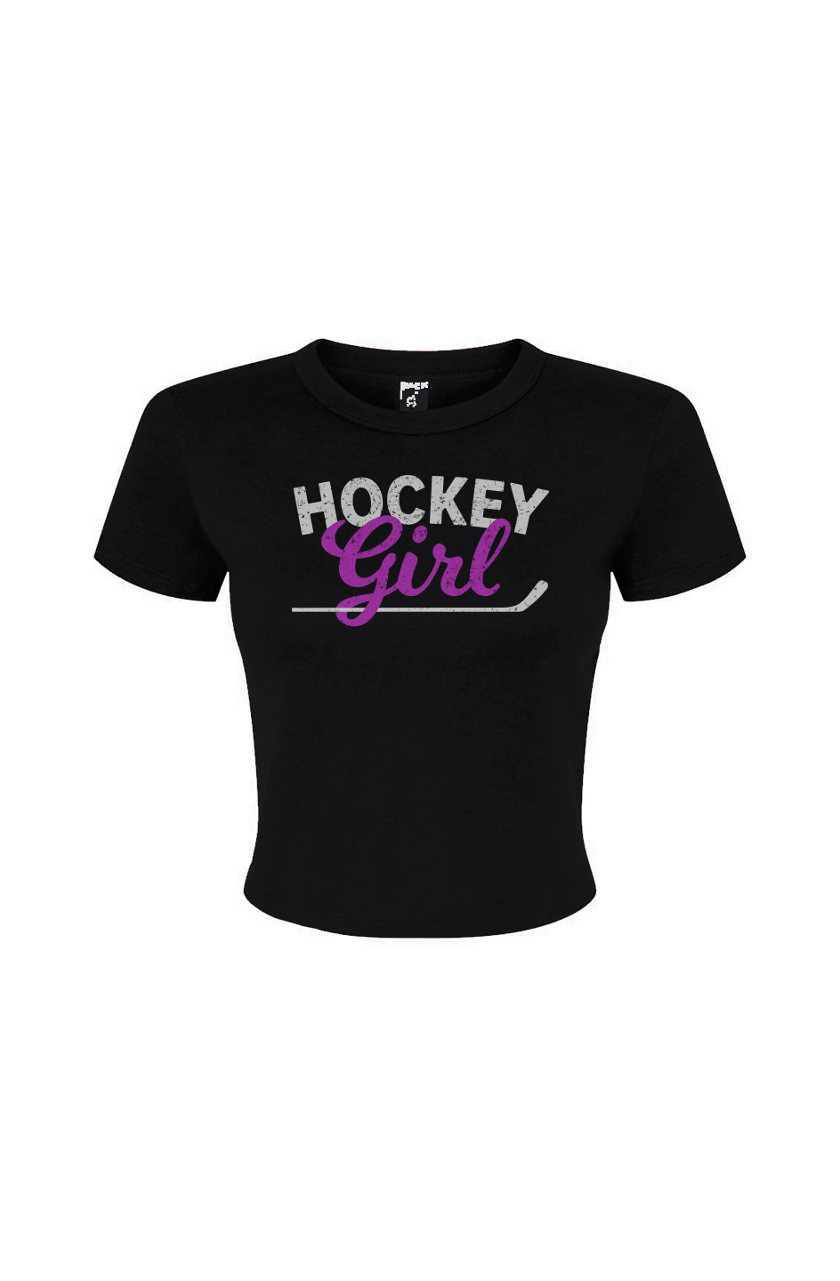 Barn Babe Hockey Girl Baby Tee Black | Barn Garb Hockey Threads