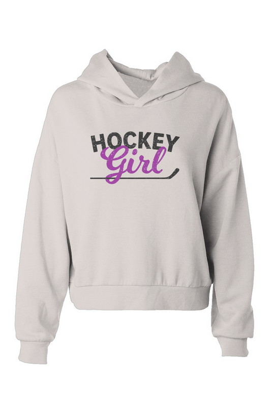 Barn Babe Hockey Girl Hip-Height Hoodie Bone | Barn Garb Hockey Threads