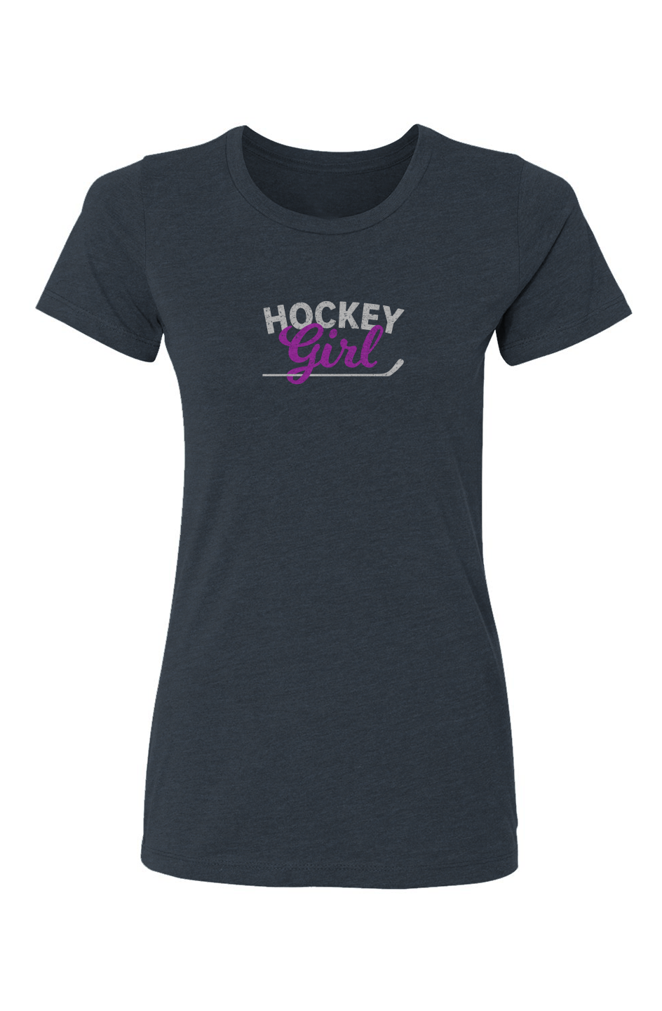 Barn Babe Hockey Girl Tee Navy Blue | Barn Garb Hockey Threads