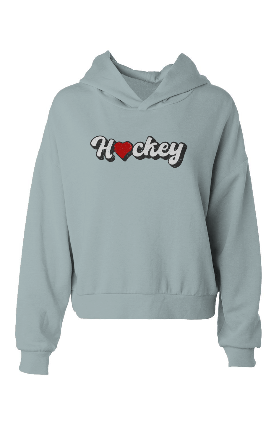 Barn Babe Hockey Heart Hip-Height Hoodie Sage | Barn Garb Hockey Threads