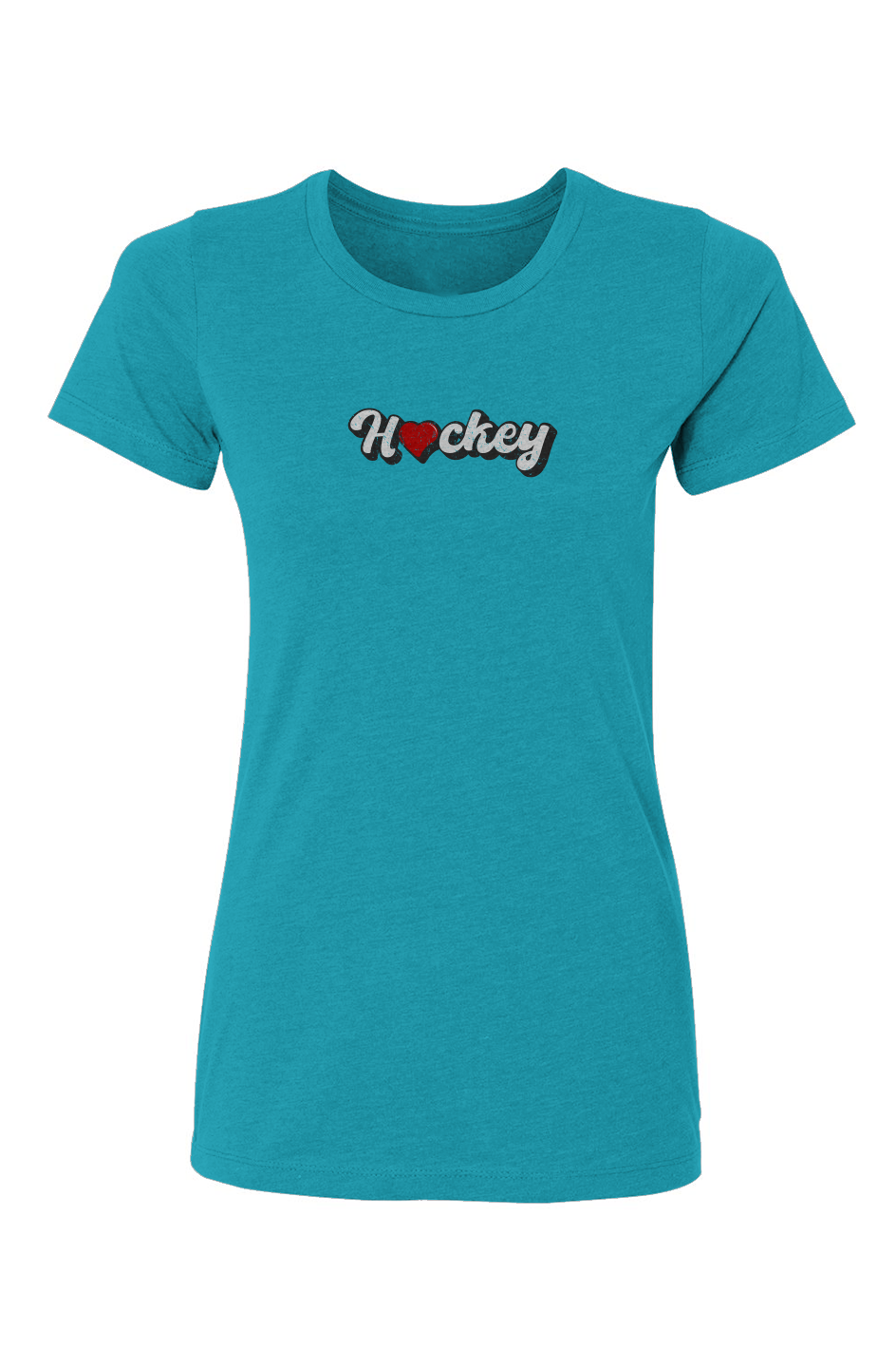 Barn Babe Hockey Heart Tee Turquoise | Barn Garb Hockey Threads
