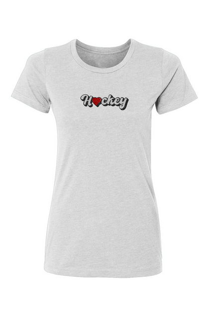 Barn Babe Hockey Heart Tee White | Barn Garb Hockey Threads