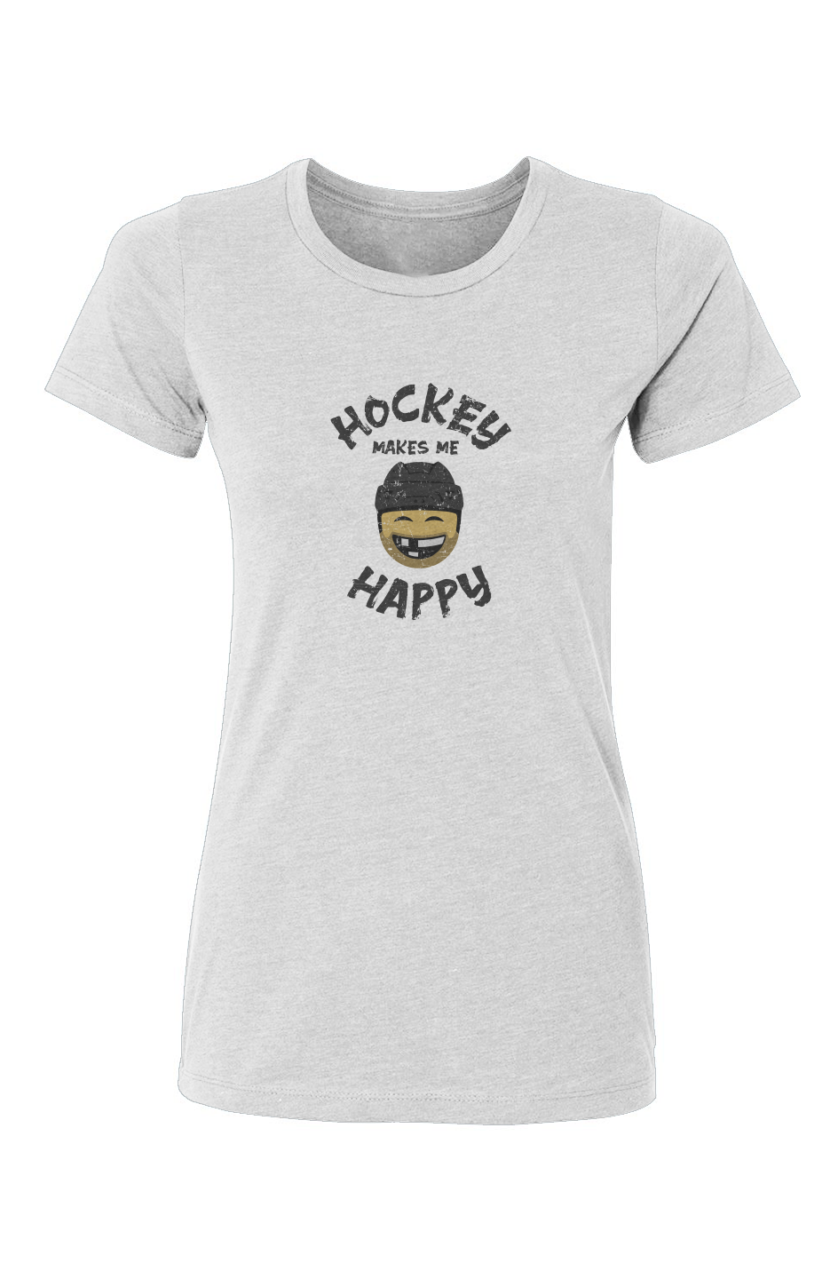 Barn Babe Hockey Makes Me Happy Tee White | Barn Garb Hockey Threads