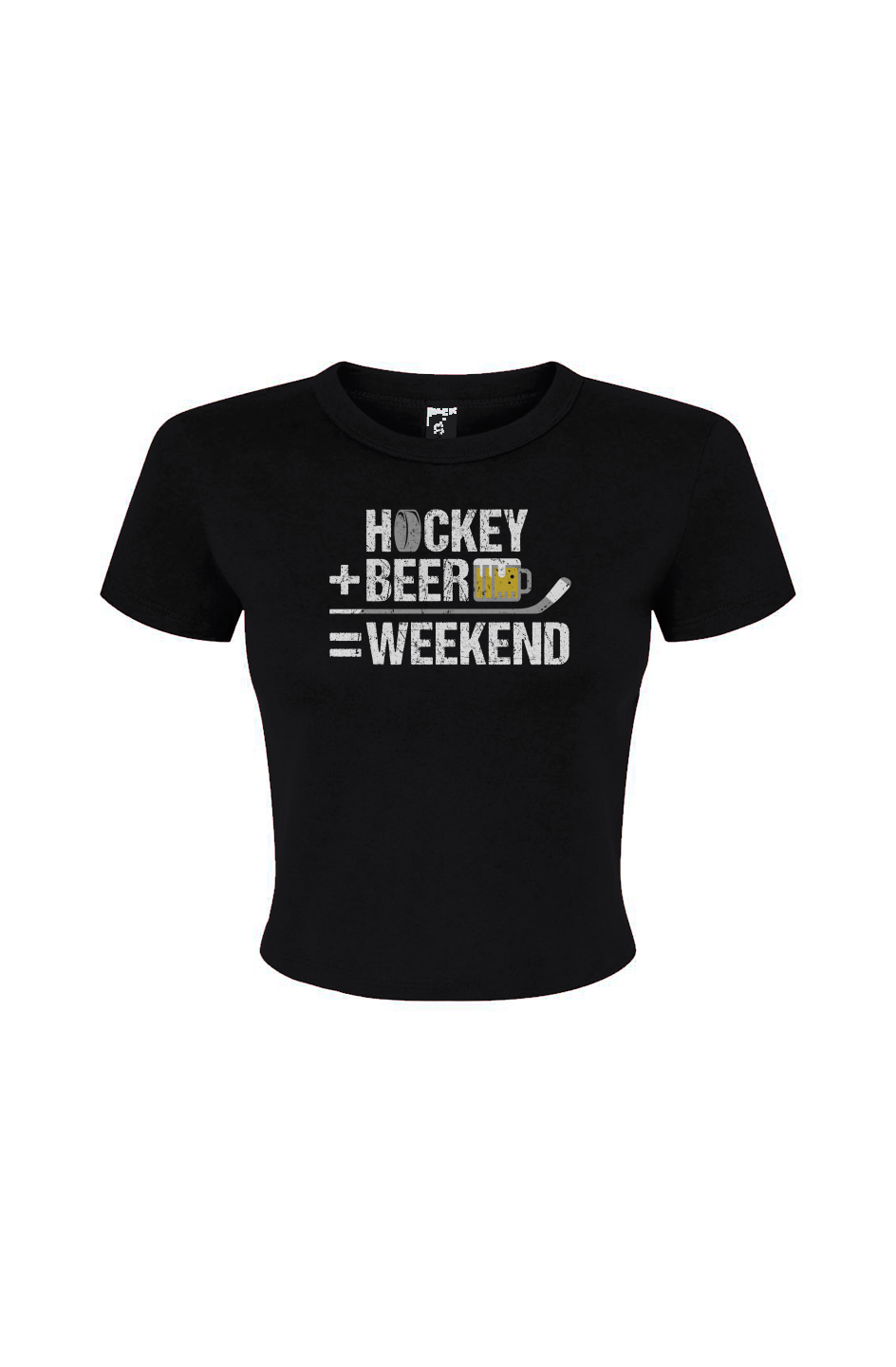 Barn Babe Hockey Math Baby Tee Black | Barn Garb Hockey Threads