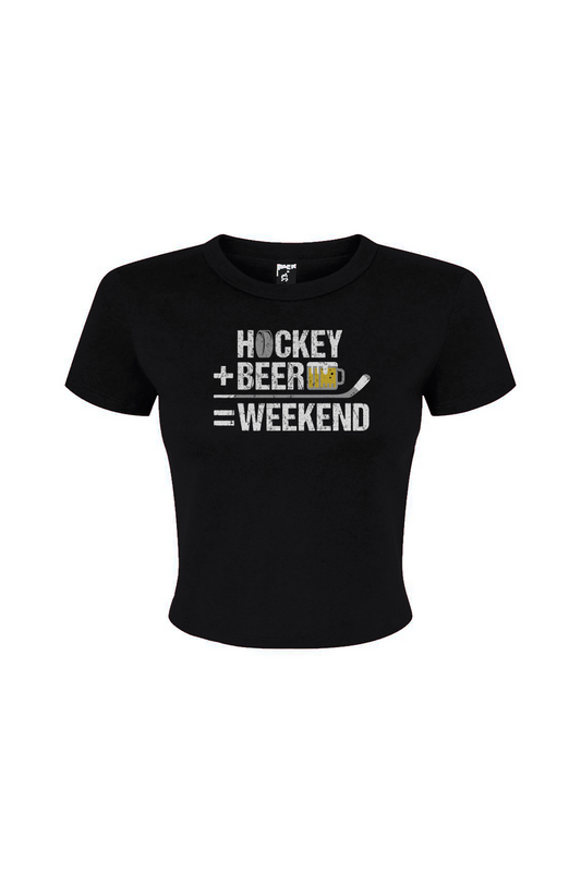 Barn Babe Hockey Math Baby Tee Black | Barn Garb Hockey Threads