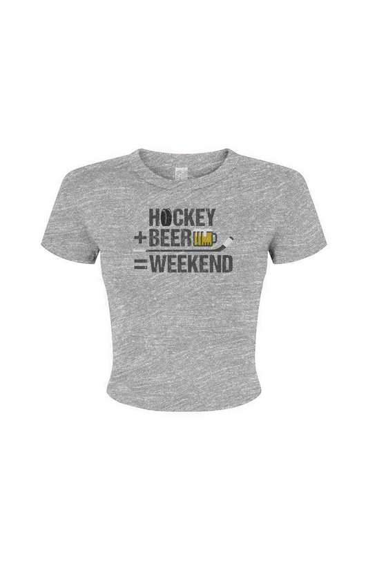 Barn Babe Hockey Math Baby Tee Grey | Barn Garb Hockey Threads