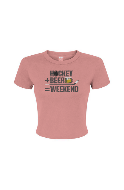 Barn Babe Hockey Math Baby Tee Pink | Barn Garb Hockey Threads